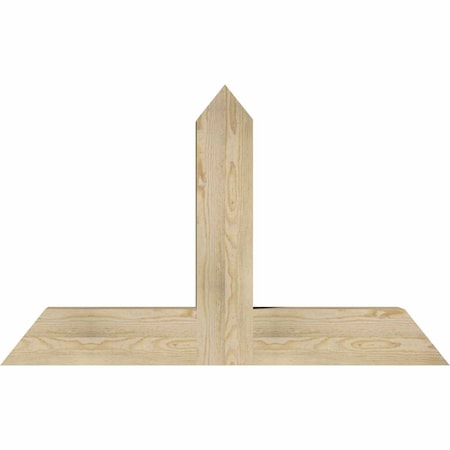 Ekena Millwork Portland Rough Sawn Timber Gable Bracket, Douglas Fir, 48"W x 30"H x 6"D x 6"F, 15/12 Pitch GBW048X30X0606POR00RDF